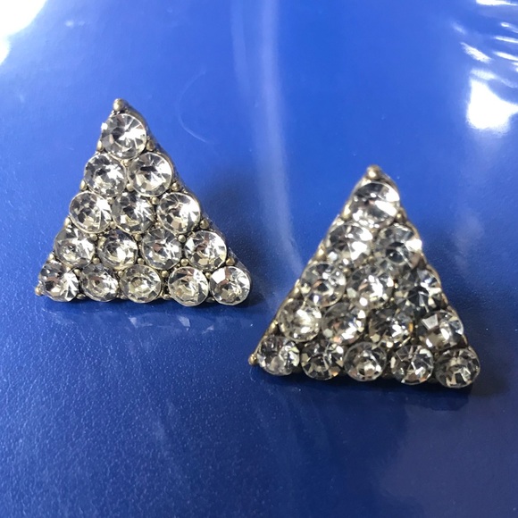 Vintage rhinestone triangles - Picture 2 of 2